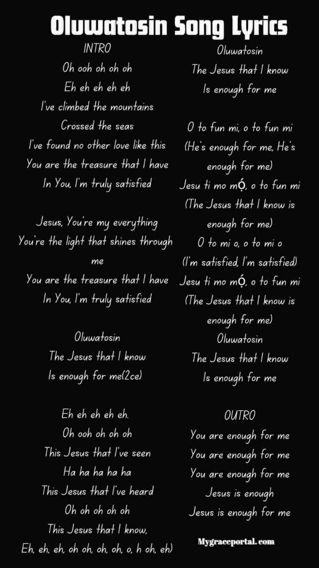 Oluwatosin song lyrics