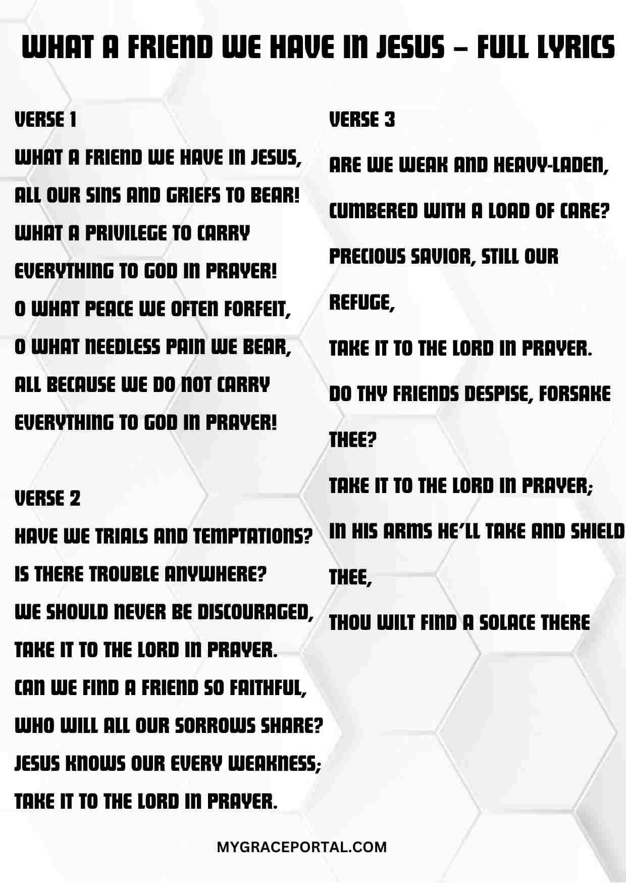 What a Friend We Have in Jesus – Lyrics & Meaning Image